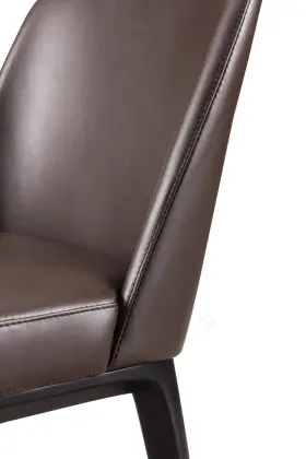 Italian minimalist leather Sophie single chairs
