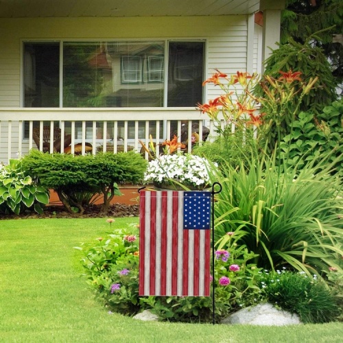 Custom design USA polyester cloth garden yerd flag
