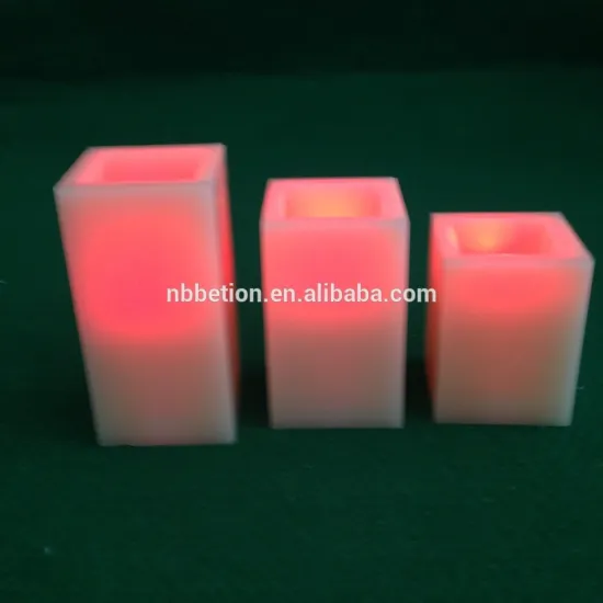 square color changing led wax candle set with remote control led flicker candle flckering flameless led wax candle led candle