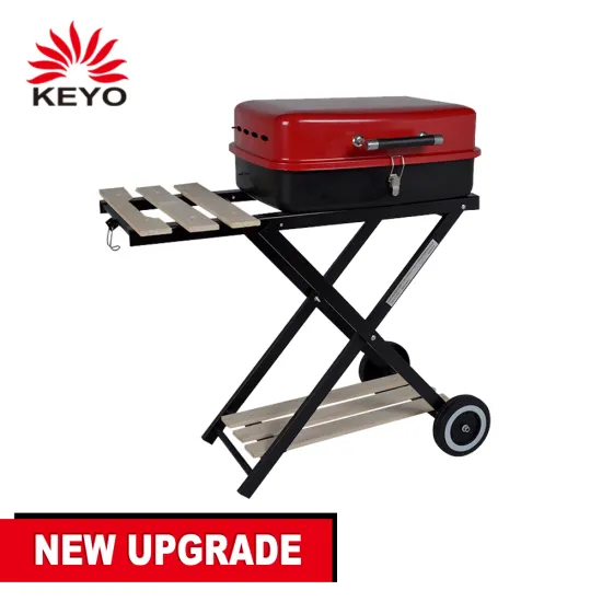 Fashion Portable Height Adjustable Rotary Folding Brazilian Charcoal Bbq Grills For Outdoor