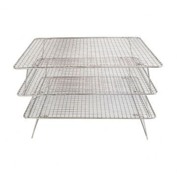 304 Edelstahl 3-Tier-Quadratkühlregal zum Backen