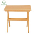 Table en bois pliant en bois de couleur naturelle