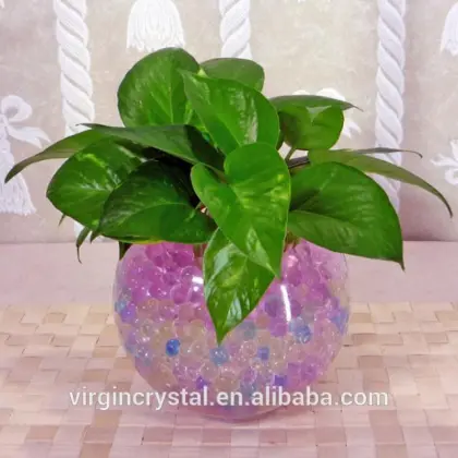 Colorful crystal soil,water beads for vase filler and plant decoration as promotional items