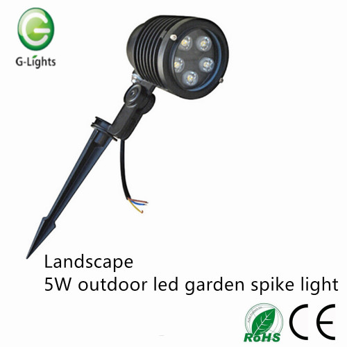 Landscape 5W outdoor led garden spike light