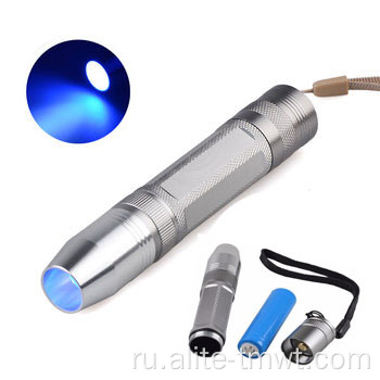 Яркий 365 -нм УФ -желтый белый световой ручной работы 2 режима Gemstone Light Flashlight для аварийного открытого кемпинга