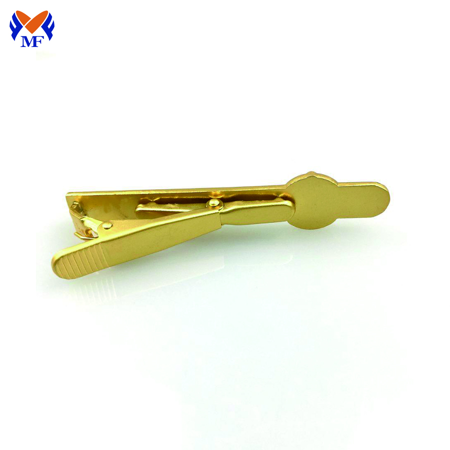 Custom brass hidden tie clip logo