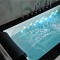 Bañera de masaje en cascada de 3 lados con luces de colores