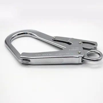 Industrial Grade Safety Hook: Heavy-Duty 23KN Double Lock Snap Hook Crafted from Forged Steel and Heat Treated to EN362-2004 Standards