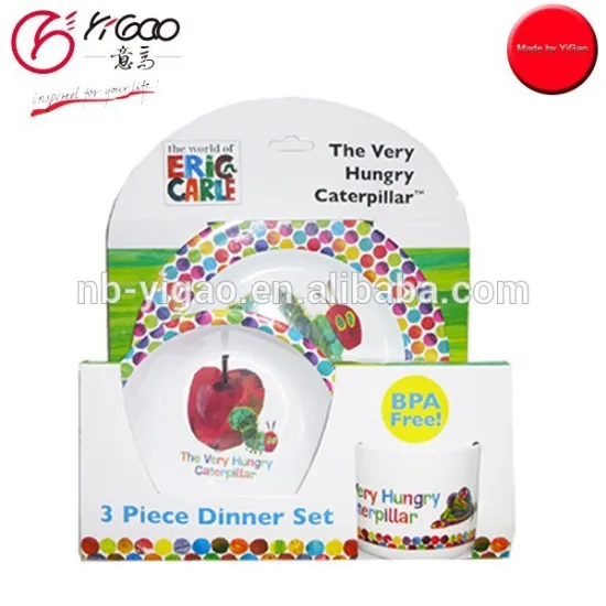 102766 New Design Melamine Kids Dinner Set 3pcs