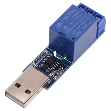 Port série USB 1 canal 5V 10a module de relais avec CH340 et protection contre les surintensités