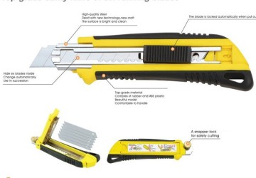 top-grade utility knife of six running blades