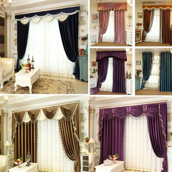 High quality sun shade oriental curtain fabric for livingroom from china market