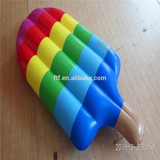 Most popular colored ice cream inflatable floating row,ice cream air mattress,ice cream floating mat