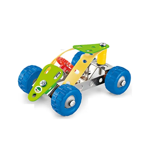 Budget-Friendly Self-Assembling Metal Block Engineering Vehicle: A STEM Toy Construction Set for Kids