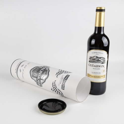 Cardboard Tube Packaging Personalised Red Wine Gift Box