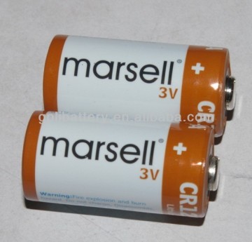 cr123a lithium battery 3V 1100-1700mAh camera battery