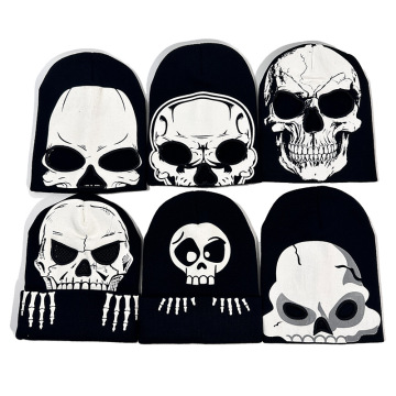 Hallows Day Fashion Luminous Custom Embroidery Logo Winter Beanie