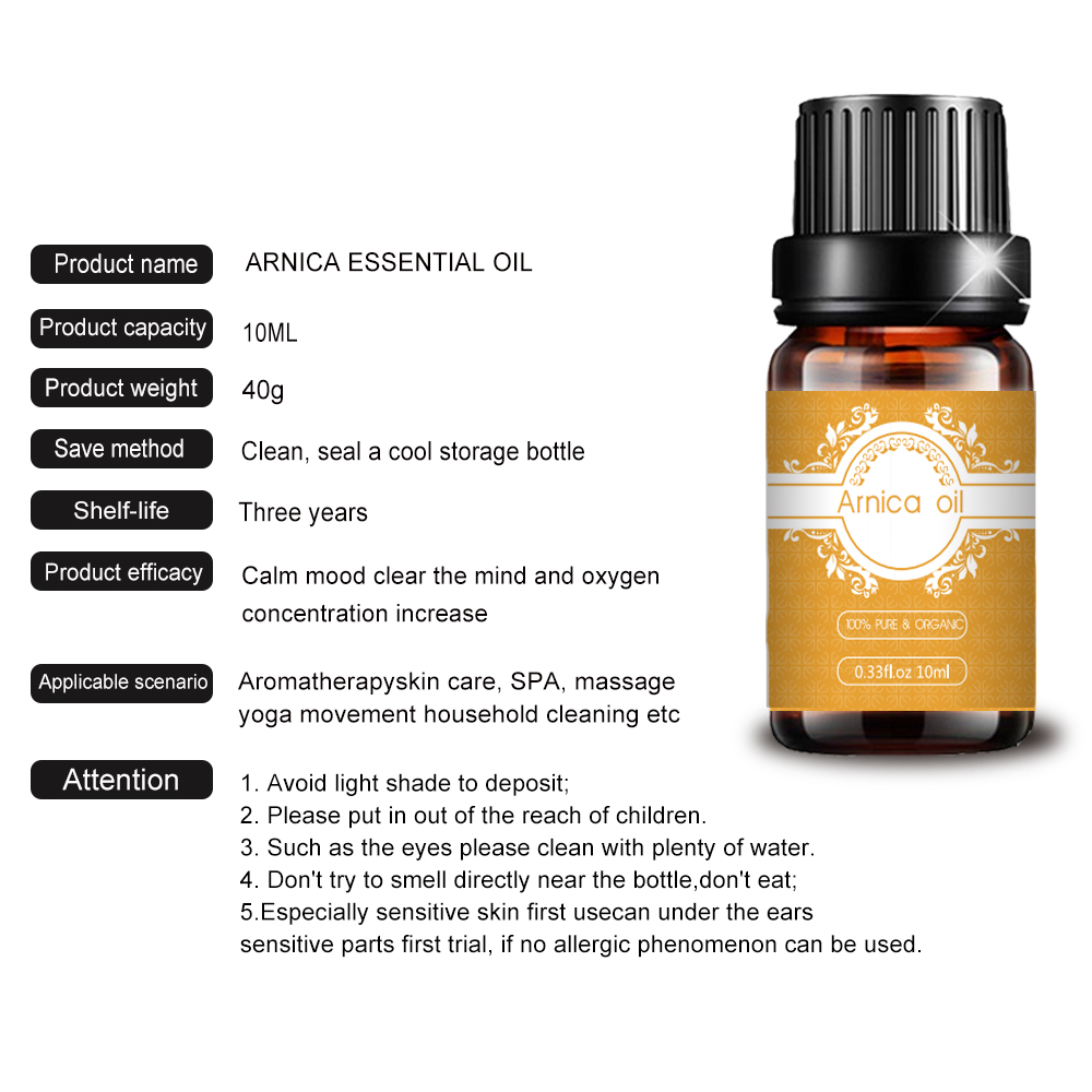 Private Label organic Arnica essential oil for skin