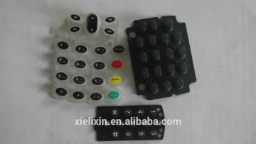 silicone keypad with conductive carbon pills Silk screen printing spray laser etching back-lighted for electronic products