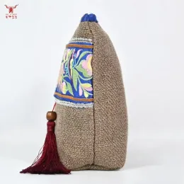 Ethnic Embroidered Cosmetic Bag with Custom Logo