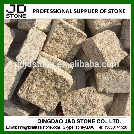 golden granite cobblestone for garden walkway