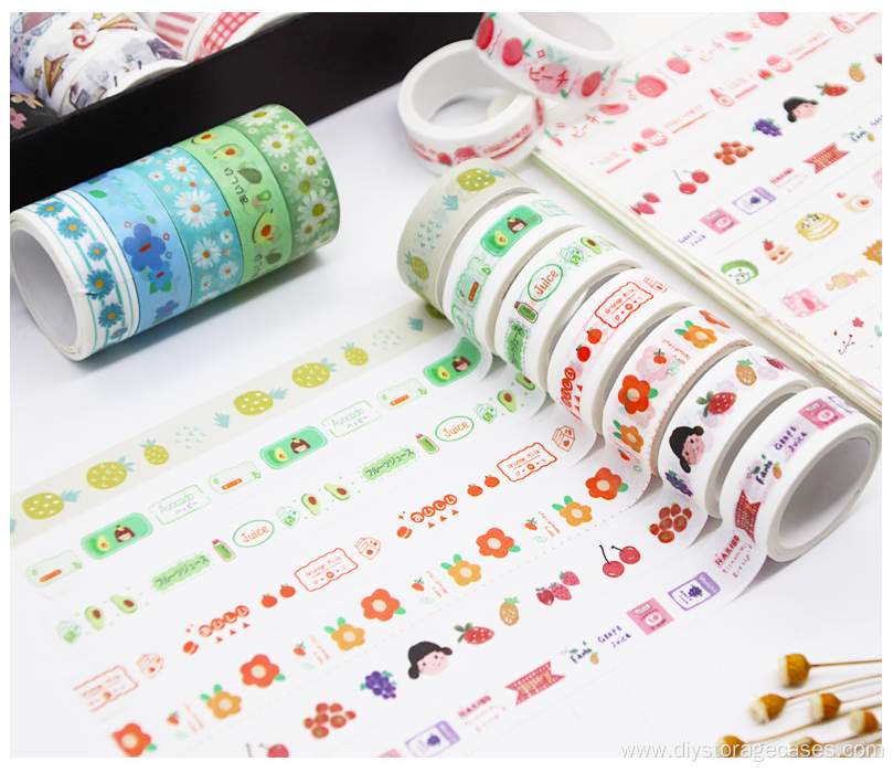 Cartoon Tape 60 Rolls DIY Decorative Stickers Box