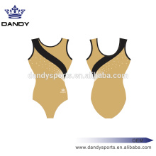 Ballet Gym embroidery Bodysuit sleeveless gymnastics leotard