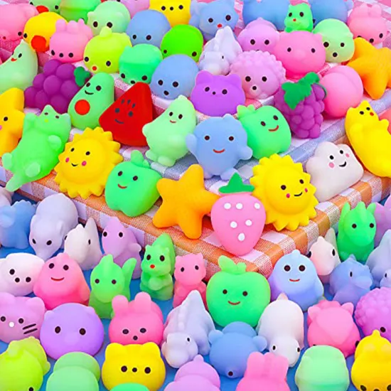 Assorted Color Autism Sensory Toys: Mini Animal Squishy Mochi Collection for Christmas