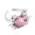 Gemstone Crab Adjustable Ring Natural Stone Quartz Charm Crab Rings for Women Men