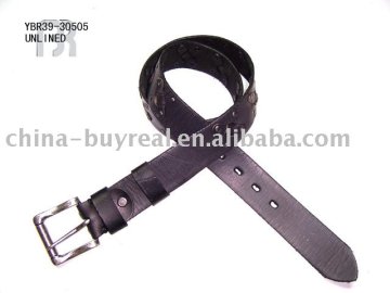 Genuine Leather Belt, Leather Belt, Real Leather Belt with Western Design