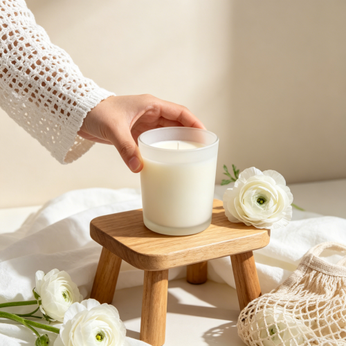 Glass Votive Candles Natural Paraffin/Soy Wax Candle