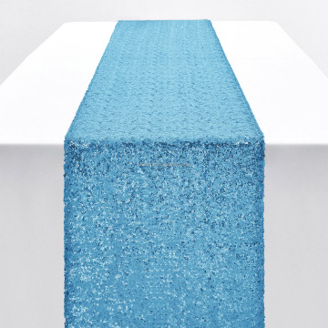 Hot Sale Wholesale 100% Polyester Sequin Table Runner for Wedding Decor