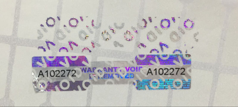 3D Hologram Label Void If Removed Sticker