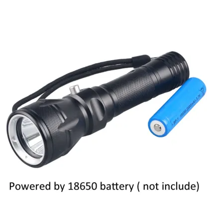 Aluminum waterproof IP68 Underwater diving flashlight