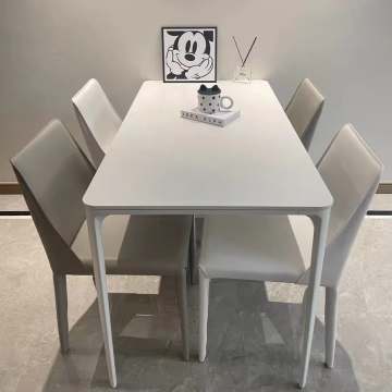 High Quality Marble Top Acrylic Base Modern Style Dining Table Set Wholesale