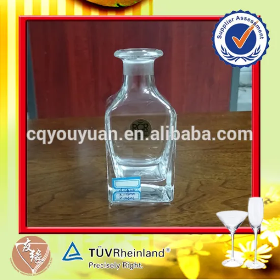 125ml clear glass perfume sample bottle with lid