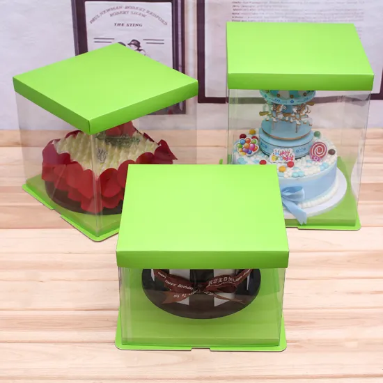 Plastic cake packaging box