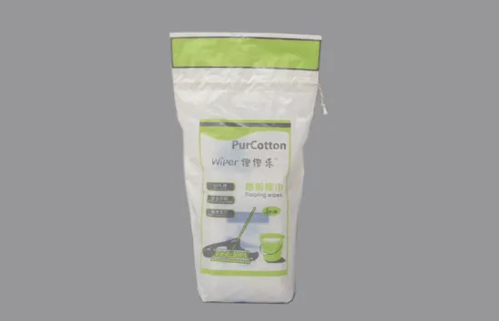 Flat Bottom Washing Cloth Wet Wipes Packaging Bags With Rope