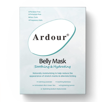 Private Label Natural Organic Mutterschaft Beule Stretch Mark Bauchmaske