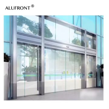 Porte de sécurité en verre trempé à l'épreuve avec verre laminée et cadre en aluminium