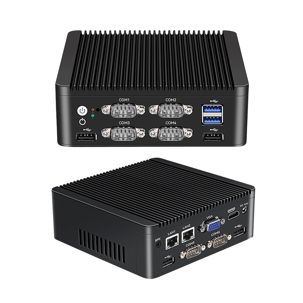 Fansız Endüstriyel Mini PC J4125 RS232 RS485 GPIO