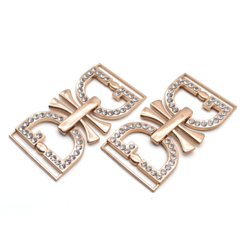 Shiny Gold Buckle Rhinestone Women's Sandals: Stylish Shoe Accessories