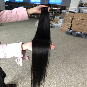 32 34 36 38 40 Inch Raw Indian Straight Hair Weave, Peruvian 100% Human Hair Weft,Super Long Mink Brazilian Human hair Bundle