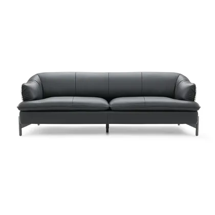 new products design leather furniture 3 seater sofa