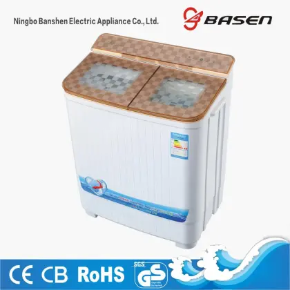 Gold Transparent Glass Cover 4KG Twin Tub Washing Machine