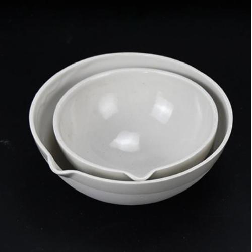 Round Bottom Porcelain Evaporation Dishes with Spout 150ml