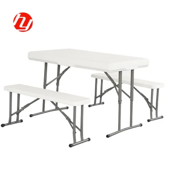 HDPE Plastic Folding Picnic Table with Bench: Outdoor and Indoor Use