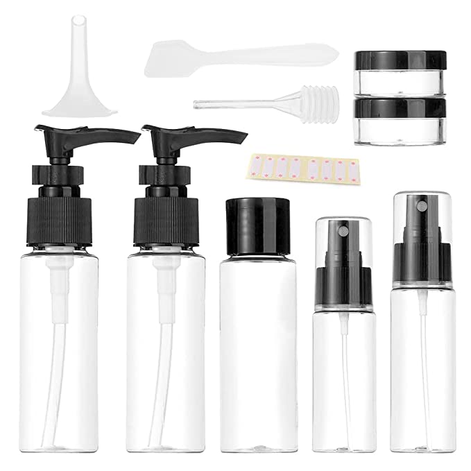 Plastique vide 50 ml 30 ml Voyage Portable Flip Top Gel Bottle Kit Saniting