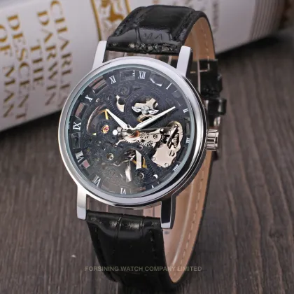 Winner Original Factory Luxury Skeleton Mechanical Custom Watch Wholesale In Alibaba