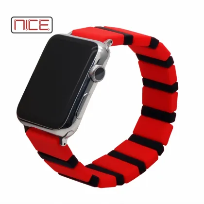 Silicone Sports Band with Charm Bracelet for Apple Watch